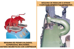 MÁQUINA DE PEGAR CALZADOS - REBAJAR CUERO